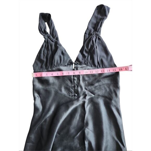 Vintage Unbranded 100% Silk Nightgown Dress Semi Sheer No Size Tag Goth Witchy - Picture 4 of 9